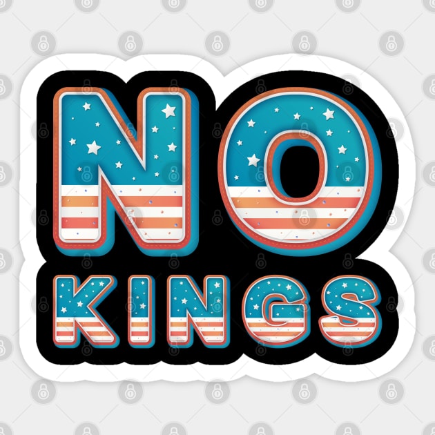 No-Kings Sticker by Creatifly Graphic Tees
